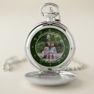 Custom Father's Day, Child's Photo Keepsake Pocket Watch