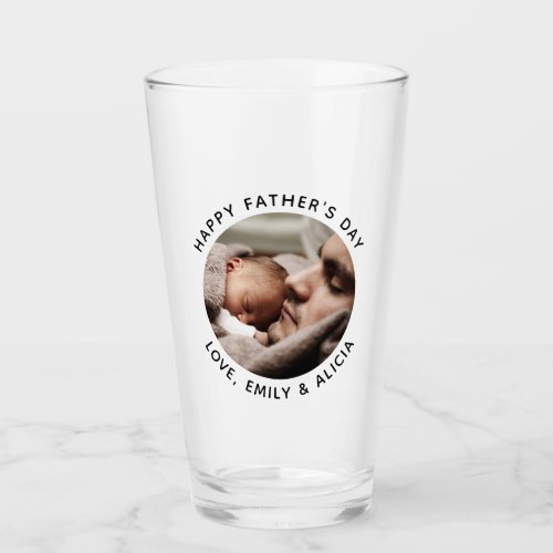 Custom Fathers Day Cute Minimalist Photo  Glass