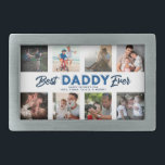 Custom Father's Day Photo Collage Best Daddy Ever Belt Buckle<br><div class="desc">Create a great Father's Day gift for a beloved dad this year with this eight photo collage belt buckle. With 'Best Daddy Ever' in a combination of script and modern sans serif typography, with your custom message and children's names overlaid. Although this was designed for Father's Day the message can...</div>