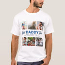 Custom Father's Day Photo Collage Best Daddy Ever T-Shirt Custom Father's Day Photo Collage Best Daddy Ever T-Shirt