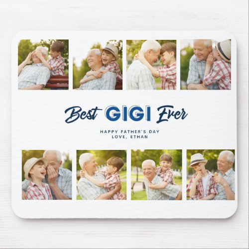 Custom Fathers Day Photo Collage Best Gigi Ever Mouse Pad
