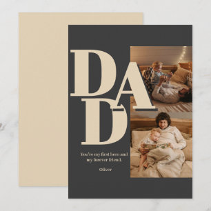 Custom Father's Day Photo Collage   DAD Letters -  Holiday Card