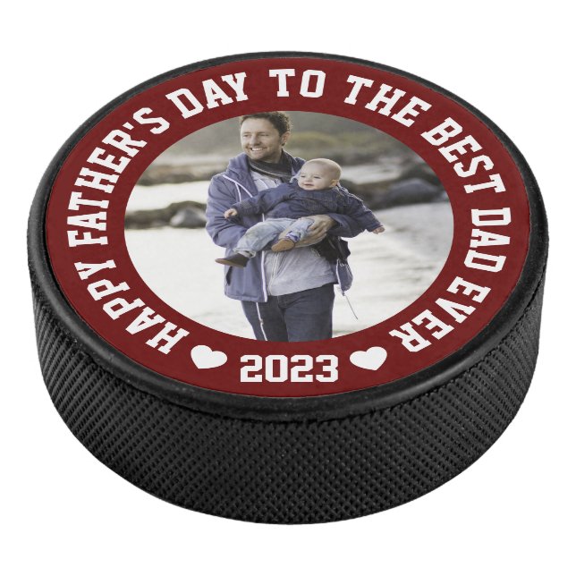 Custom Father's Day Photo Hockey Puck (3/4)