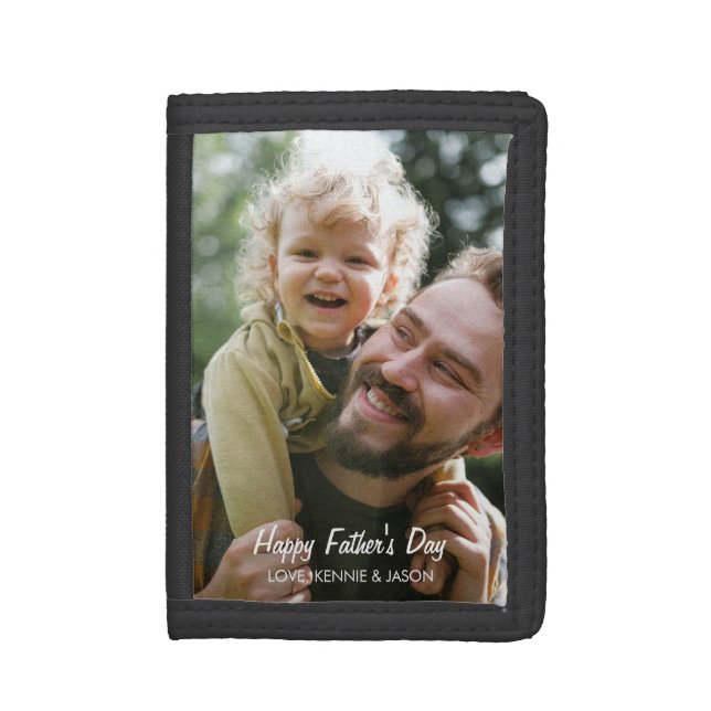 Custom Father's Day Photo Trifold Wallet (Front Vertical)