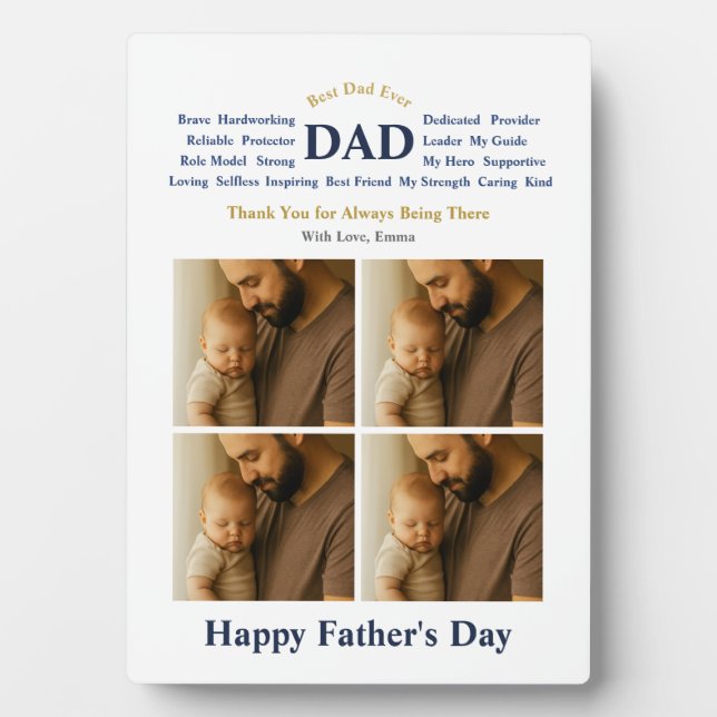 Custom Father's Day Plaque (Front)