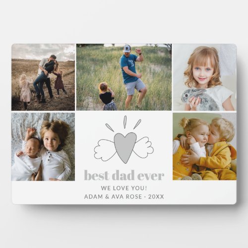 Custom Fathers Day Plaque Photo Collage Gallery Plaque