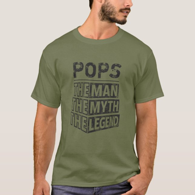 Custom Fathers Day The Man The Myth The Legend T-Shirt (Front)