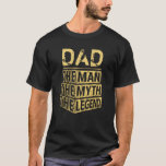 Custom Fathers Day The Man The Myth The Legend  T-Shirt<br><div class="desc">Personalized your own name,  "the Man the Myth the Legend" typography design in yellow color on black t shirt,  great custom gift for men,  dad,  grandpa,  husband,  boyfriend on father's day,  birthday,  anniversary,  and any special day.</div>