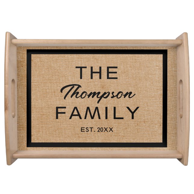 Custom Faux Fabric Serving Tray (Front)