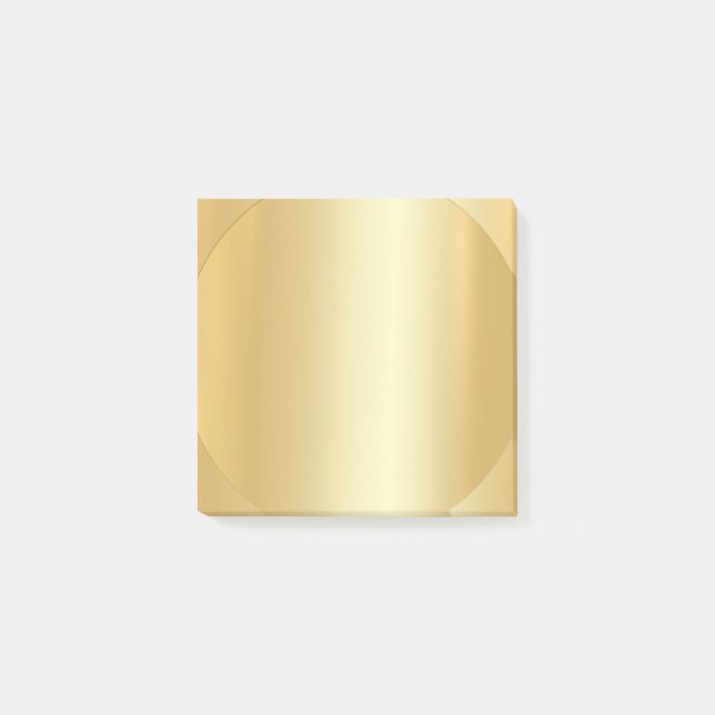 Custom Faux Gold Blank Elegant Modern Template Post-it Notes (Front)