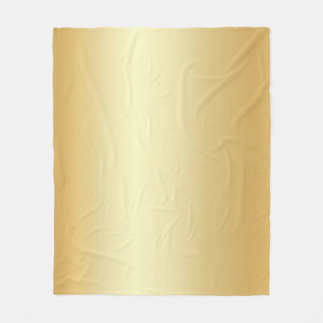 Custom Faux Gold Blank Template Glamour Modern Fleece Blanket (Front)