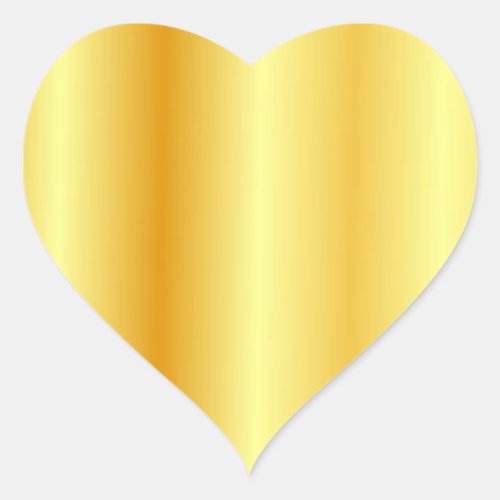 Custom Faux Gold Elegant Modern Blank Template Heart Sticker
