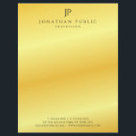 Custom Faux Gold Elegant Monogram Template Modern Letterhead<br><div class="desc">Custom Faux Gold Elegant Monogram Template Modern Letterhead.</div>