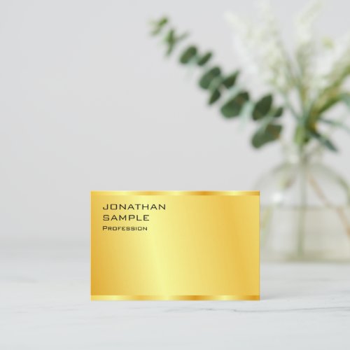 Custom Faux Gold Elegant Professional Template Business Card