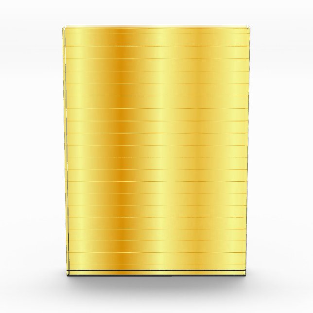 Custom Faux Gold Elegant Trendy Template Classic Acrylic Award (Front)