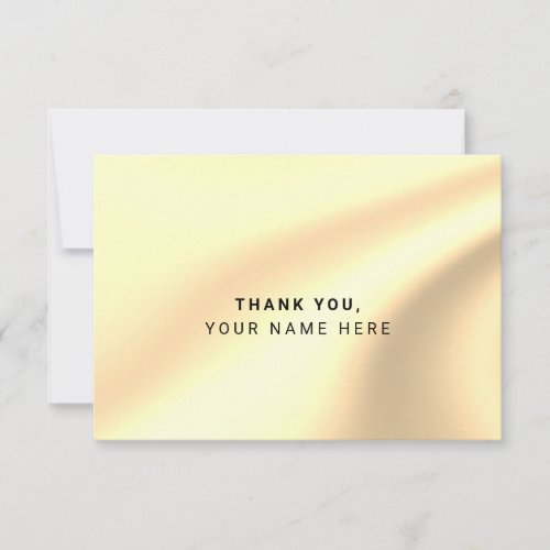 Custom Faux Gold Foil Simple Thank You Cards