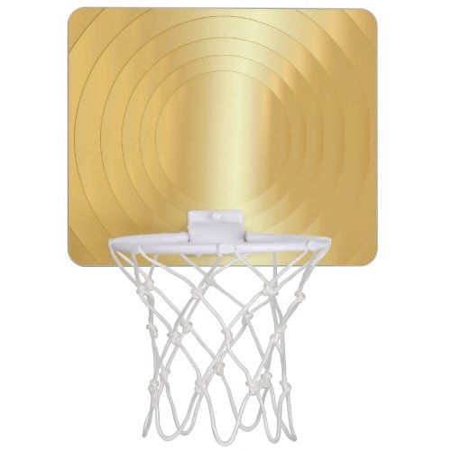 Custom Faux Gold Glamorous Blank Template Mini Basketball Hoop