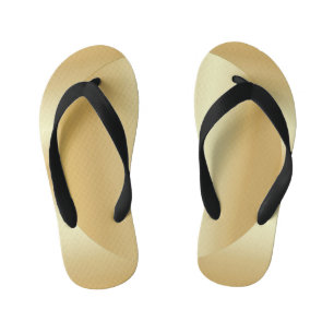 Custom Faux Gold Glamorous Modern Template Kid's Flip Flops