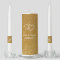 Custom faux gold glitter wedding unity candle set