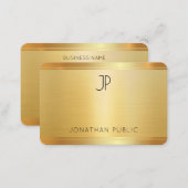 Custom Faux Gold Luxury Premium Silk Finished Business Card (Front/Back)