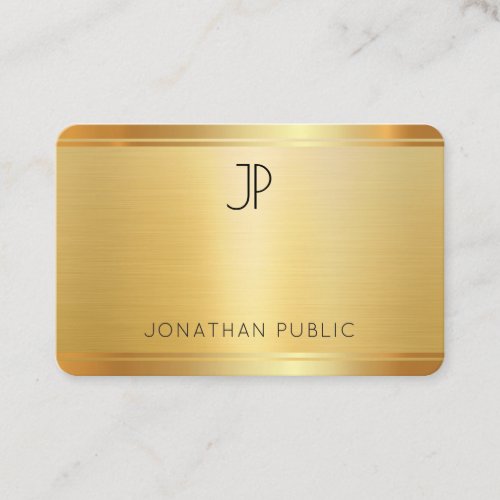 Custom Faux Gold Luxury Premium Silk Finished Business Card