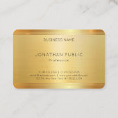 Custom Faux Gold Luxury Premium Silk Finished Business Card (Back)