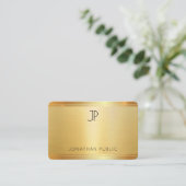 Custom Faux Gold Luxury Premium Silk Finished Business Card (Standing Front)