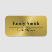 Custom Faux Gold Magnetic Name Badge | Zazzle