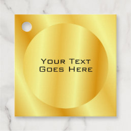 Custom Faux Gold Metallic Look Add Text Template Favor Tags