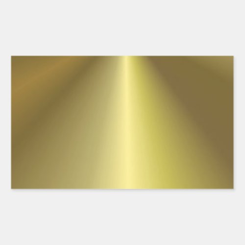 Custom Faux Gold Metallic Look Blank Template Rectangular Sticker