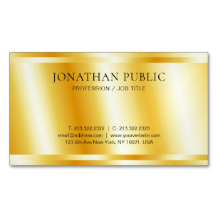 Custom Faux Gold Metallic Look Business Card
