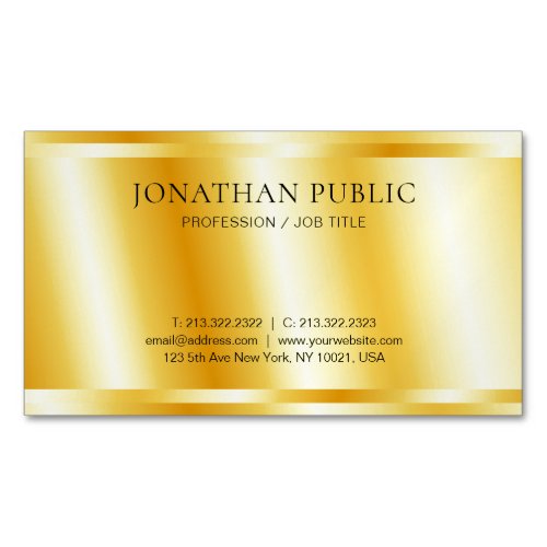 Custom Faux Gold Metallic Look Business Card
