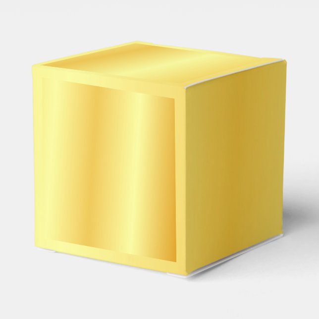 Custom Faux Gold Metallic Look Elegant Modern Favor Boxes (Back Side)