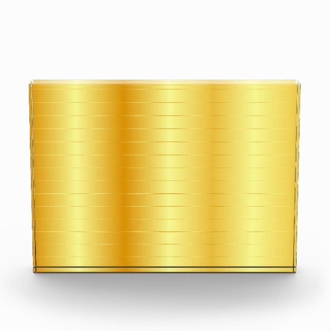 Custom Faux Gold Metallic Look Elegant Template Acrylic Award (Front)