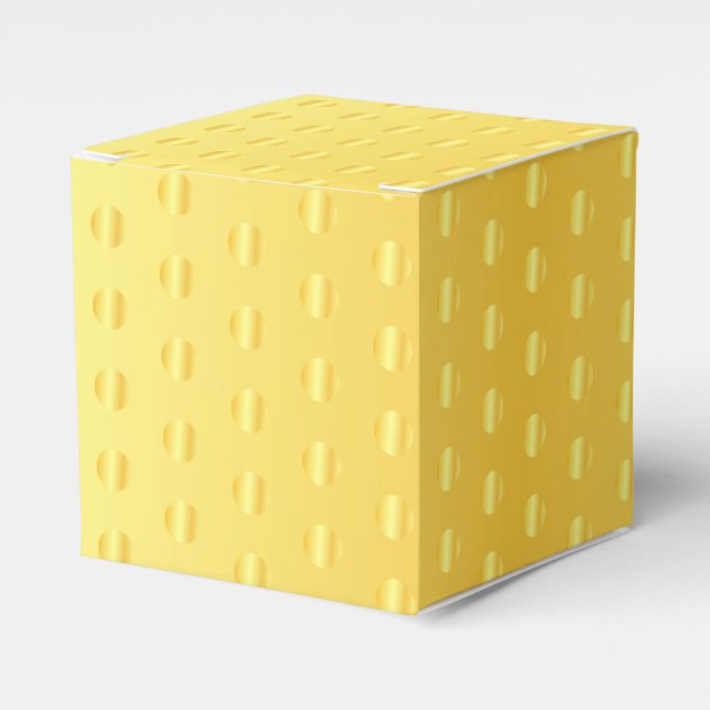 Custom Faux Gold Metallic Look Modern Elegant Favor Boxes (Front Side)