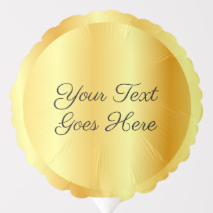 Custom Faux Gold Metallic Look Script Text Balloon