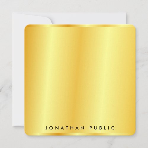 Custom Faux Gold Metallic Look Template