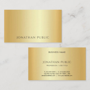 Custom Faux Gold Minimalist Beautiful Template Business Card