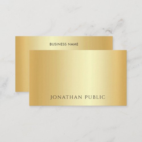 Custom Faux Gold Minimalist Beautiful Template Business Card
