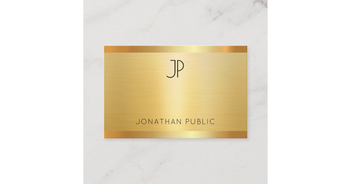 Custom Faux Gold Modern Elegant Professional Business Card | Zazzle
