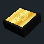 Custom Faux Gold Modern Monogram Elegant Template Gift Box<br><div class="desc">Custom Faux Gold Modern Monogram Elegant Template Wooden Jewelry Keepsake Gift Box.</div>