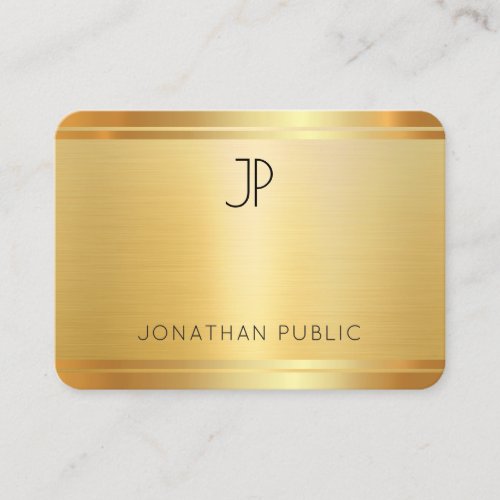 Custom Faux Gold Professional Modern Template Business Card