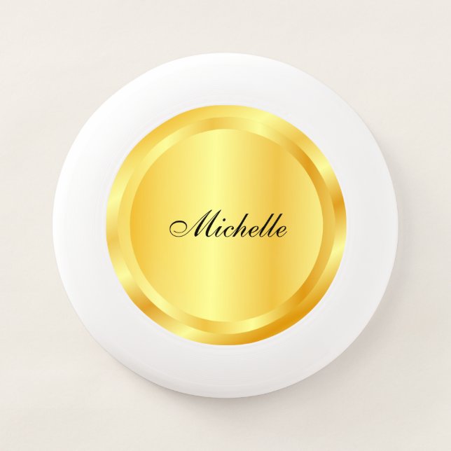 Custom Faux Gold Template Elegant Glamour Wham-O Frisbee (Front)