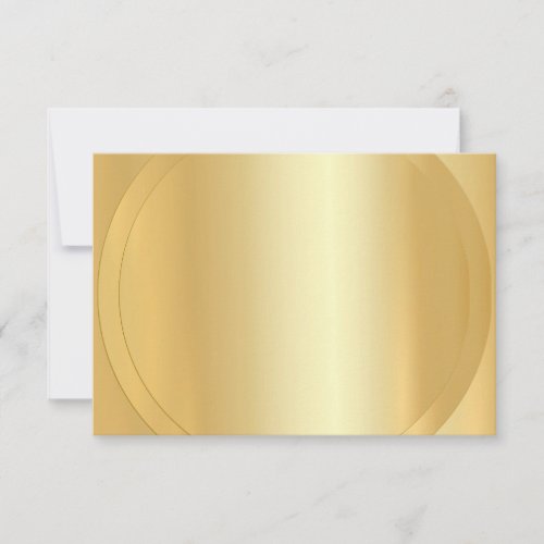 Custom Faux Gold Trendy Modern Elegant Blank Note Card