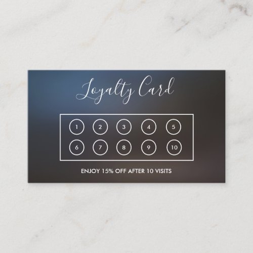 Custom Faux Holographic Black Loyalty Card