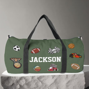 Custom Faux Patch Overnight  Duffle Bag