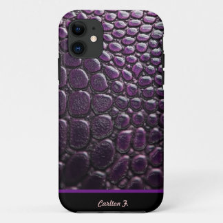 Custom Faux Purple Snake Skin Case