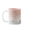 Custom faux rose pink glitter ombre white marble