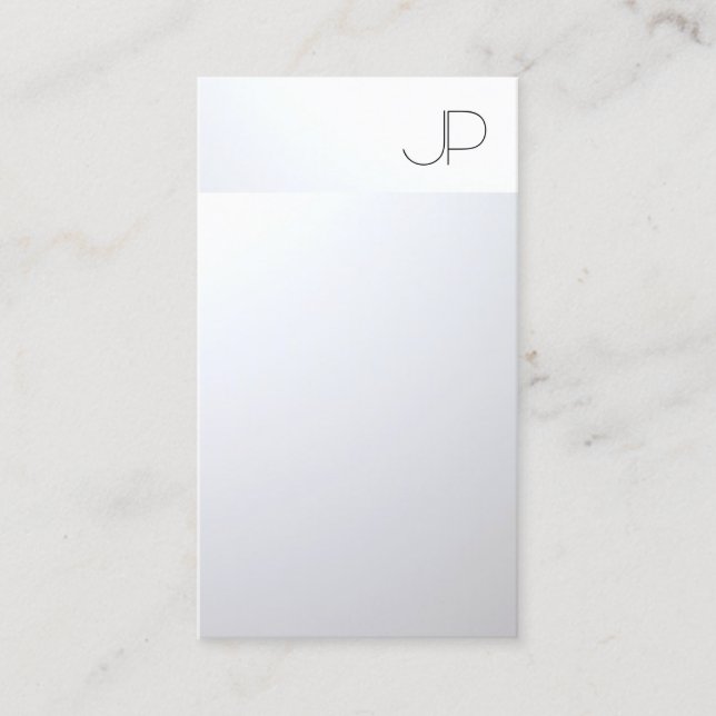 Custom Faux Silver Professional Elegant Modern Business Card (Front)