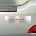 Custom Faux Silver Professional Name Glam Template Car Magnet<br><div class="desc">Custom Faux Silver Professional Glam Name Template Car Magnet.</div>